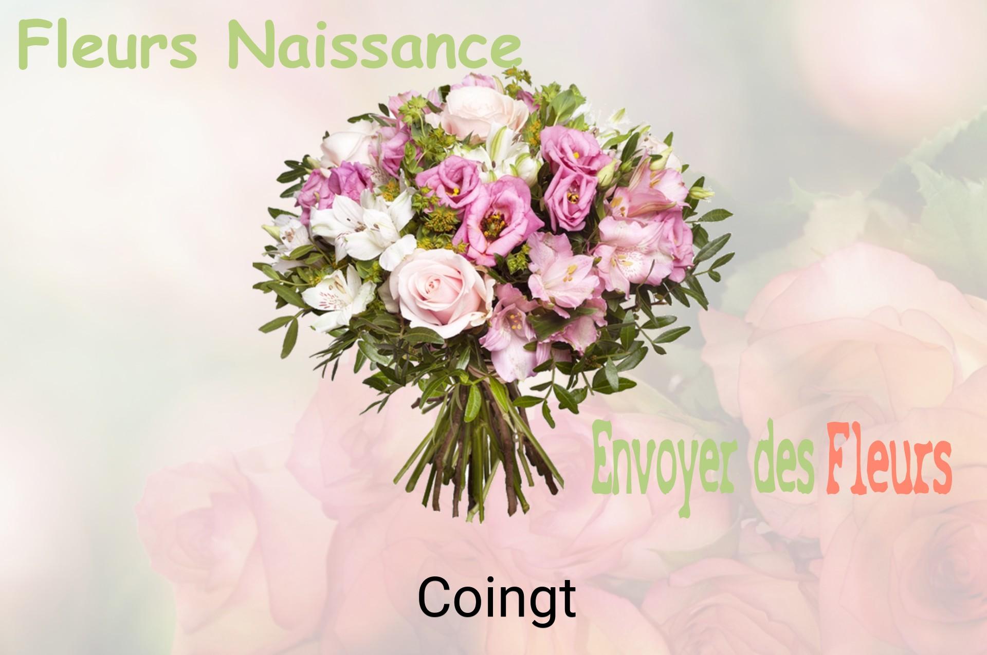 Bouquet de fleurs de naissance livré à Coingt